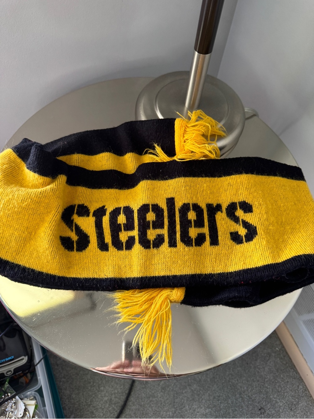Source Unknown Yellow and Black 'Steelers' Knit Scarf